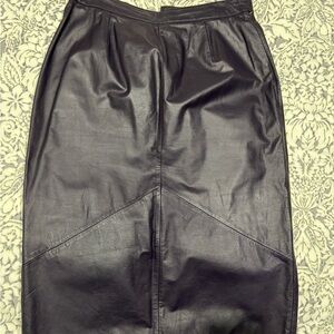 Vintage Leather Skirt (Modern Size 12)